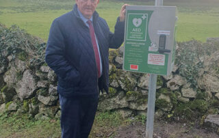 Installation of two Eco Powered cabinets with Defibrillators at Knockma Hill.