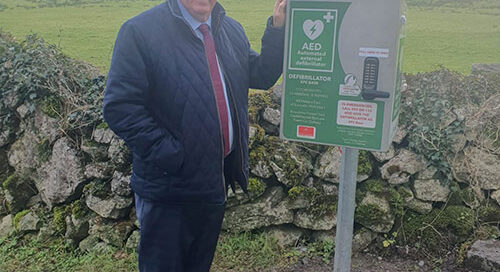 Installation of two Eco Powered cabinets with Defibrillators at Knockma Hill.